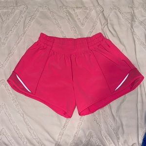 - Sonic pink hotty hot Lululemon shorts -
